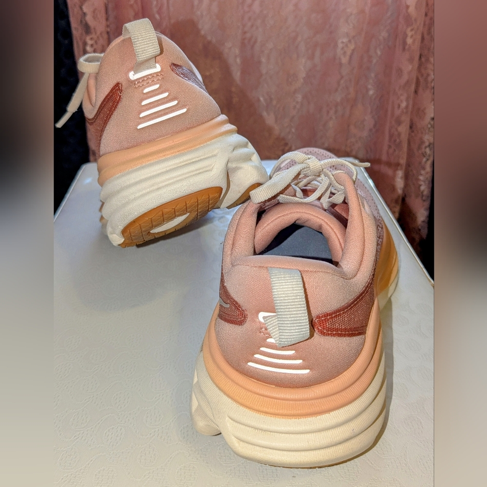 Hoka Women's Sneakers in Pink and Cream - Picture 9 of 9